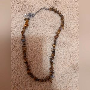 Brown stone necklace